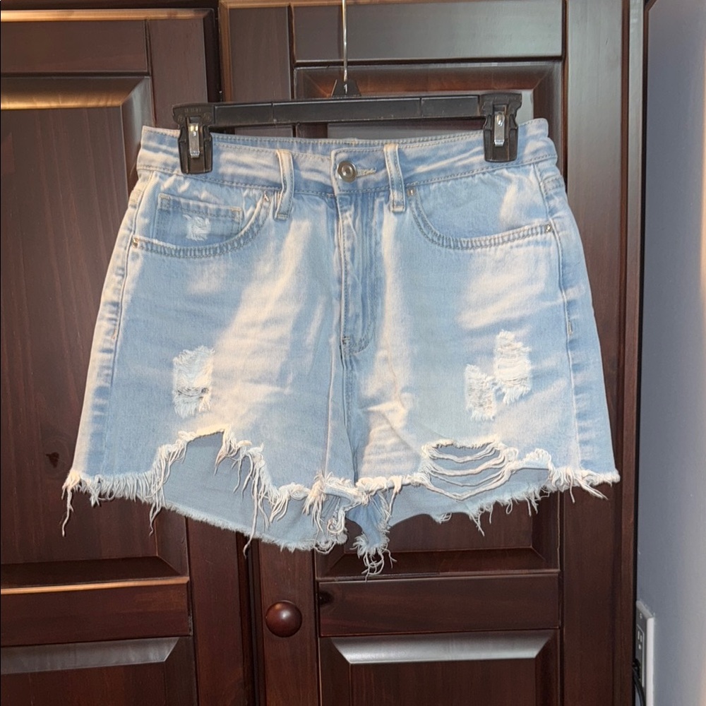 Windsor Blue Jean Shorts Distressed High-Waisted